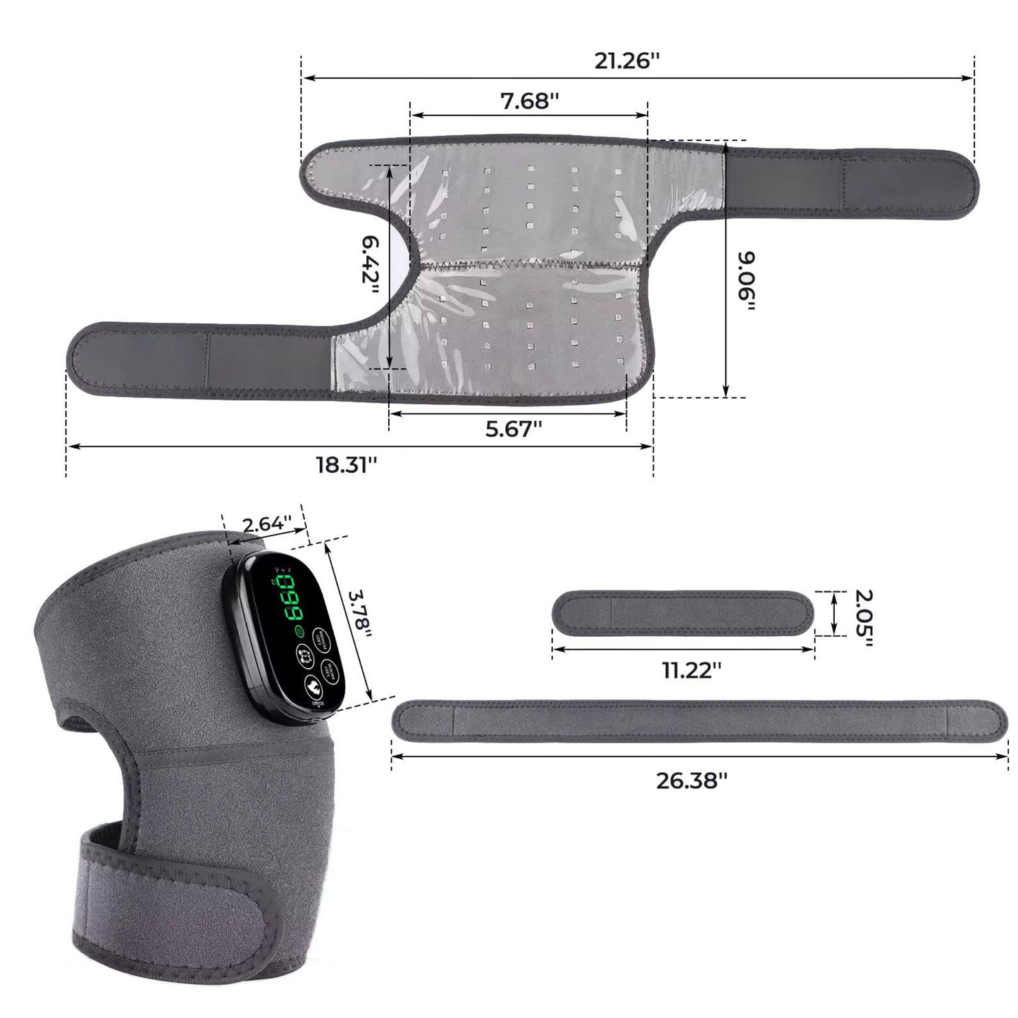 Red Light Therapy Knee and Elbow Wrap with Heating